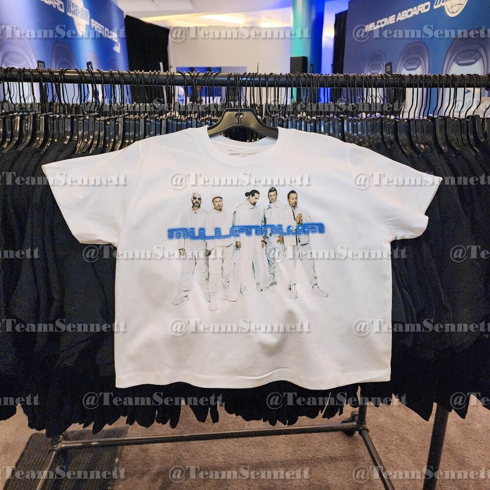 Backstreet Boys White Bling Millennium Crop Top // Sphere Las Vegas